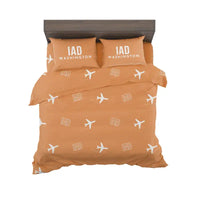 Thumbnail for Washington Dulles International Airport (IAD) Bedding Sets & Blankets - Bedding Set - Pattern - Orange