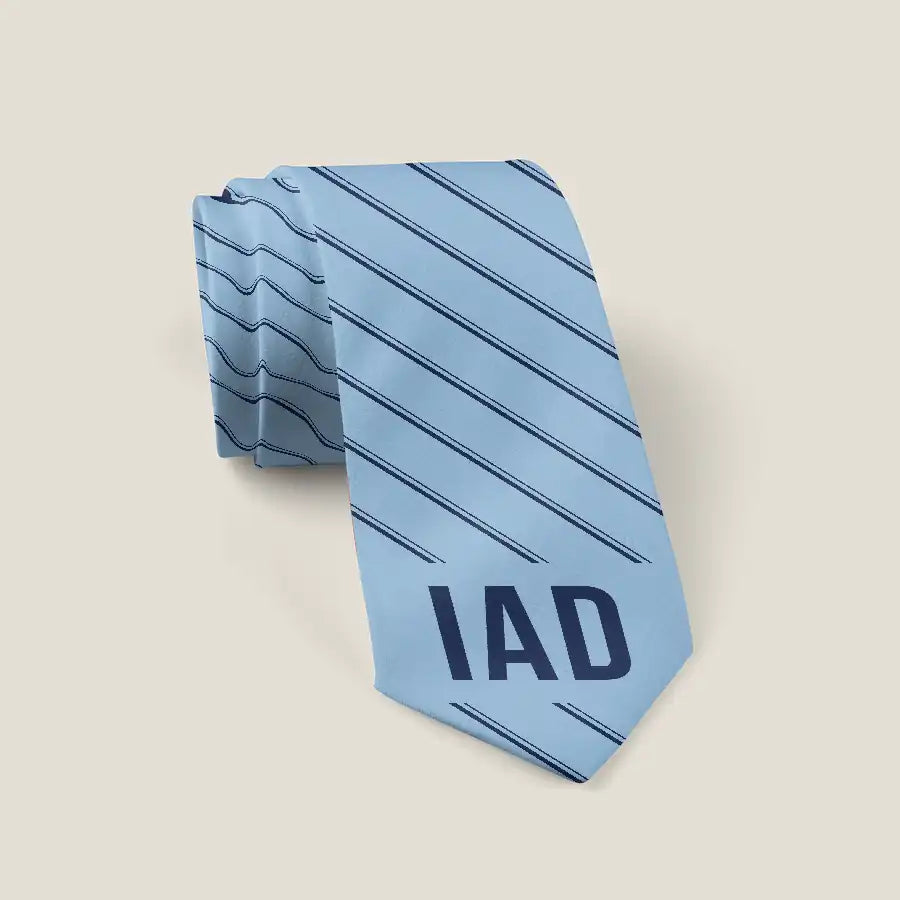 Washington Dulles International Airport (IAD) Ties - Tie - Stripe - Light Blue