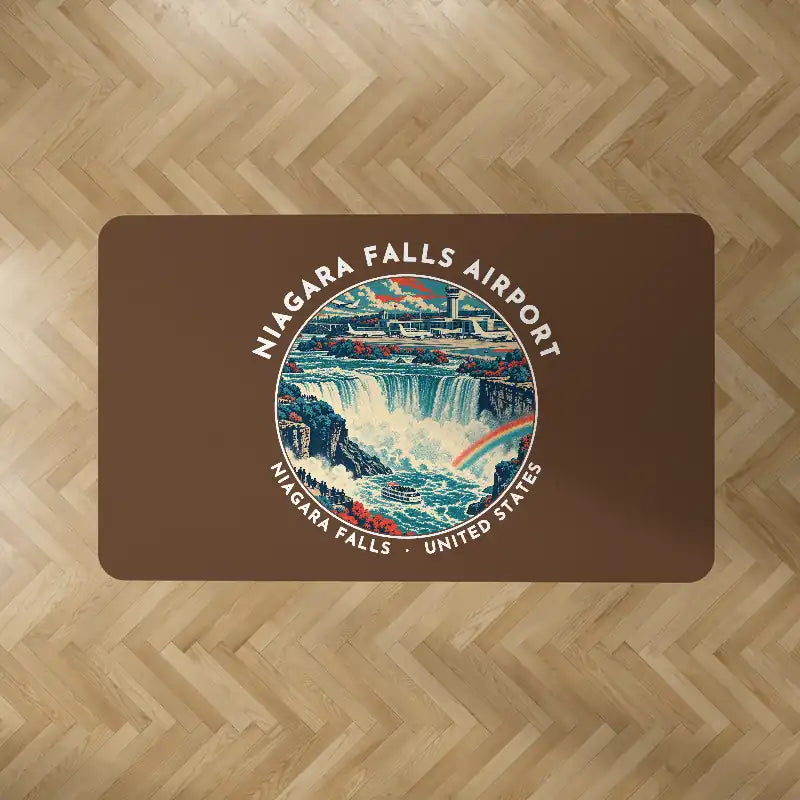 Niagara Falls International Airport (IAG) Carpets - Carpet Rectangle - Badge - Brown V2