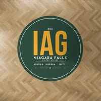 Thumbnail for Niagara Falls International Airport (IAG) Carpets - Carpet Round - ID Tag - Dark Green V2