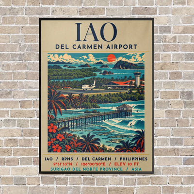 IAO - Poster - Canvas Framed - Beige