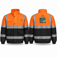 Thumbnail for Siargao Airport (IAO) Reflective Winter Jackets - Poster - Orange & Navy