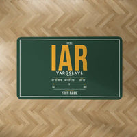 Thumbnail for Yaroslavl Tunoshna International Airport (IAR) Carpets - Carpet Rectangle - ID Tag + Name - Dark Green V2