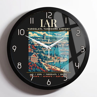 IAR - Poster - Wall Clock Framed - Black