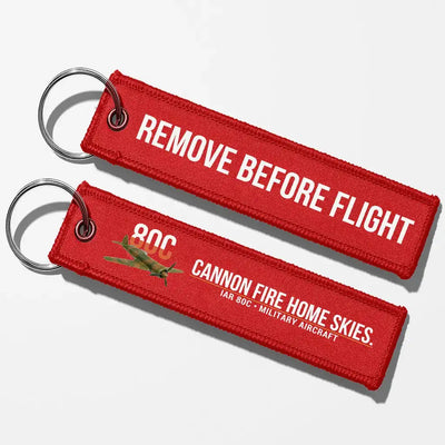 IAR 80C Aviator Key Chains - Red - Remove Before Flight