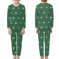 Thumbnail for Iași International Airport (IAS) Pajamas - Children Pajamas - Green