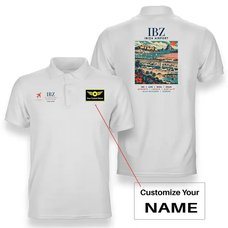 IBZ - Poster - Double-Side Polo - White + Name