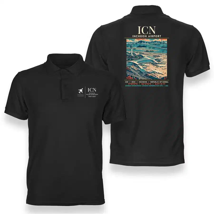 ICN - Poster - Double-Side Polo - Black