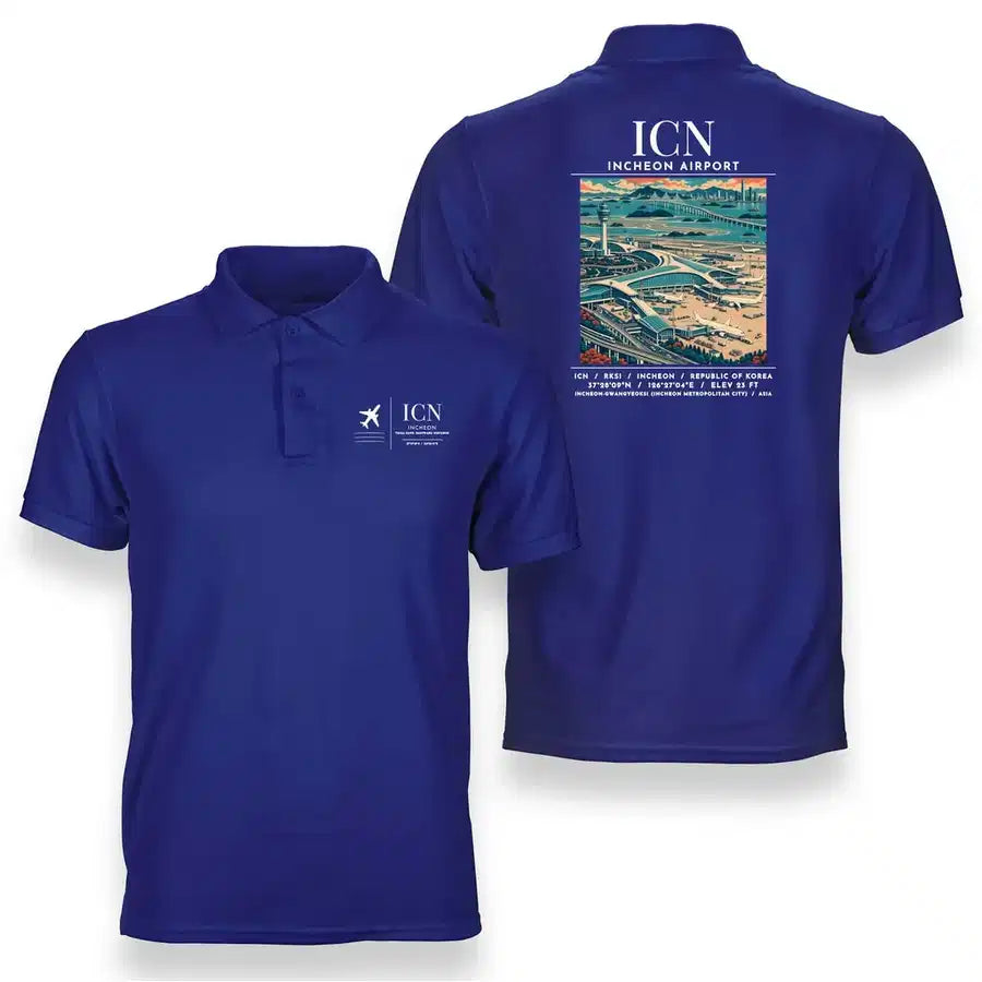 ICN - Poster - Double-Side Polo - Blue