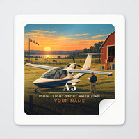 Thumbnail for ICON A5 - 3D + Name - Square Sticker - Peel