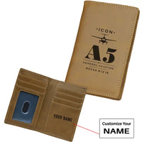 Thumbnail for ICON A5 Leather Wallets - Card Holder Wallet - Light - Heritage + Name