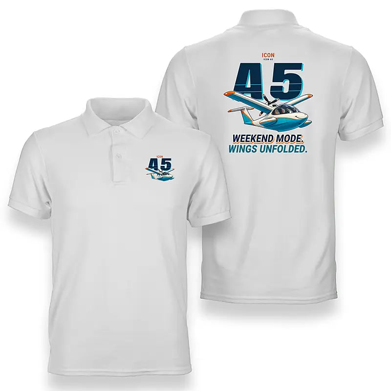 ICON A5 - Cartoon - Double-Side Polo - White