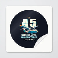 Thumbnail for ICON A5 - Cartoon + Name - Circle Sticker - Peel