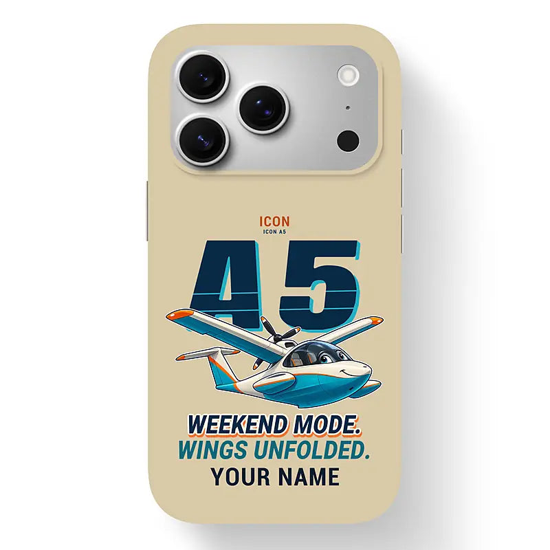 ICON A5 - Cartoon + Name - MagSafe iPhone 17 Pro - Beige