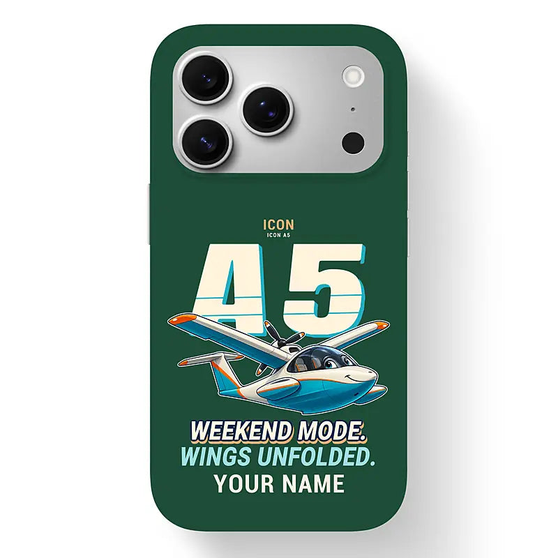 ICON A5 - Cartoon + Name - MagSafe iPhone 17 Pro - Dark Green