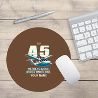 Thumbnail for ICON A5 - Cartoon + Name - Round Mouse Pad - Brown