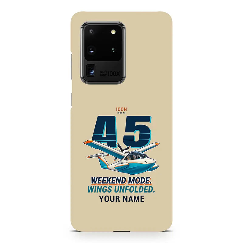 ICON A5 - Cartoon + Name - Samsung Case - Beige