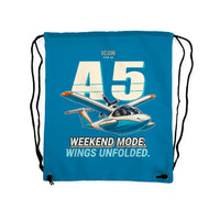 Thumbnail for ICON A5 - Drawstring Bag - Cartoon - Light Blue