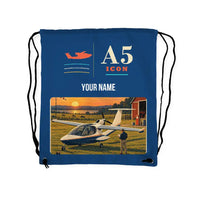 Thumbnail for ICON A5 - Drawstring Bag - Classic + Name - Blue