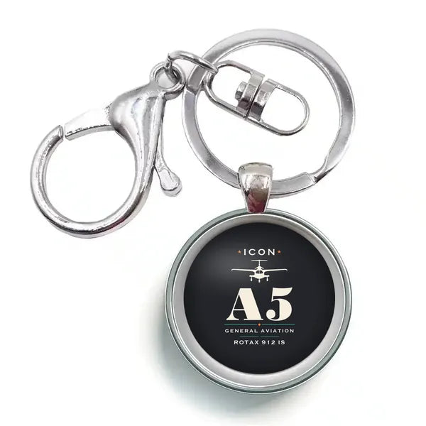 ICON A5 - Heritage - Circle Key Chain - Black