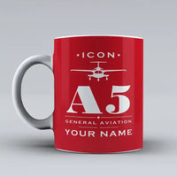 Thumbnail for ICON A5 - Heritage + Name - Mug - Red