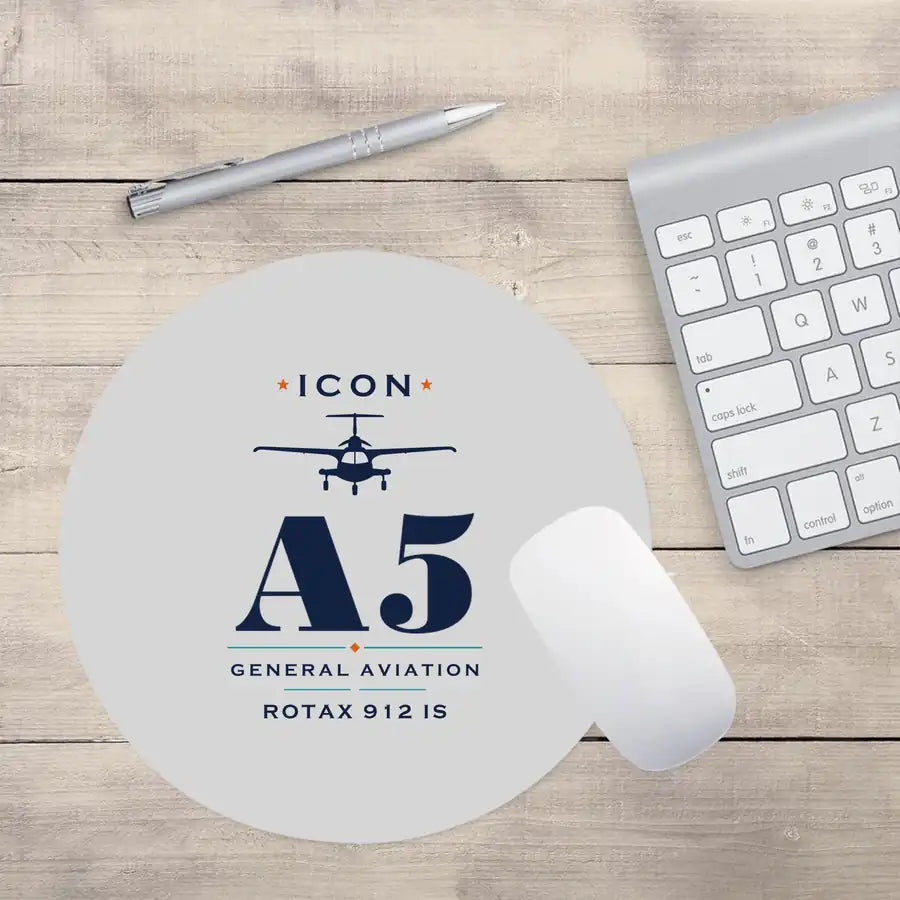 ICON A5 - Heritage - Round Mouse Pad - Light Gray