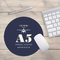 Thumbnail for ICON A5 - Heritage - Round Mouse Pad - Navy Blue