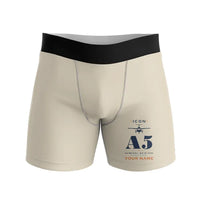 Thumbnail for ICON A5 - Men Boxers - Heritage + Name - Beige