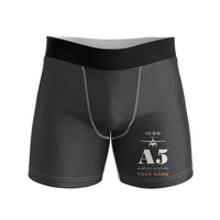 Thumbnail for ICON A5 - Men Boxers - Heritage + Name - Black