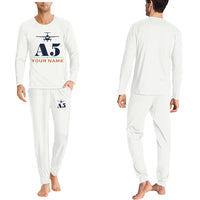 Thumbnail for ICON A5 - Men Pajamas - Heritage Chest + Name - White