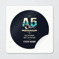 Thumbnail for ICON A5 - Original + Name - Circle Sticker - Peel