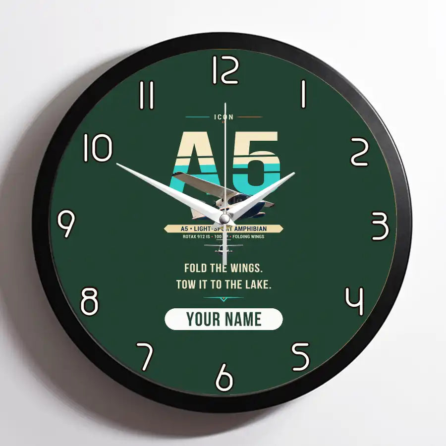 ICON A5 - Original + Name - Framed - Dark Green