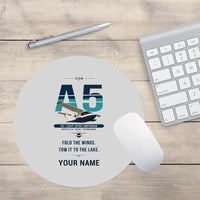 Thumbnail for ICON A5 - Original + Name - Round Mouse Pad - Light Gray