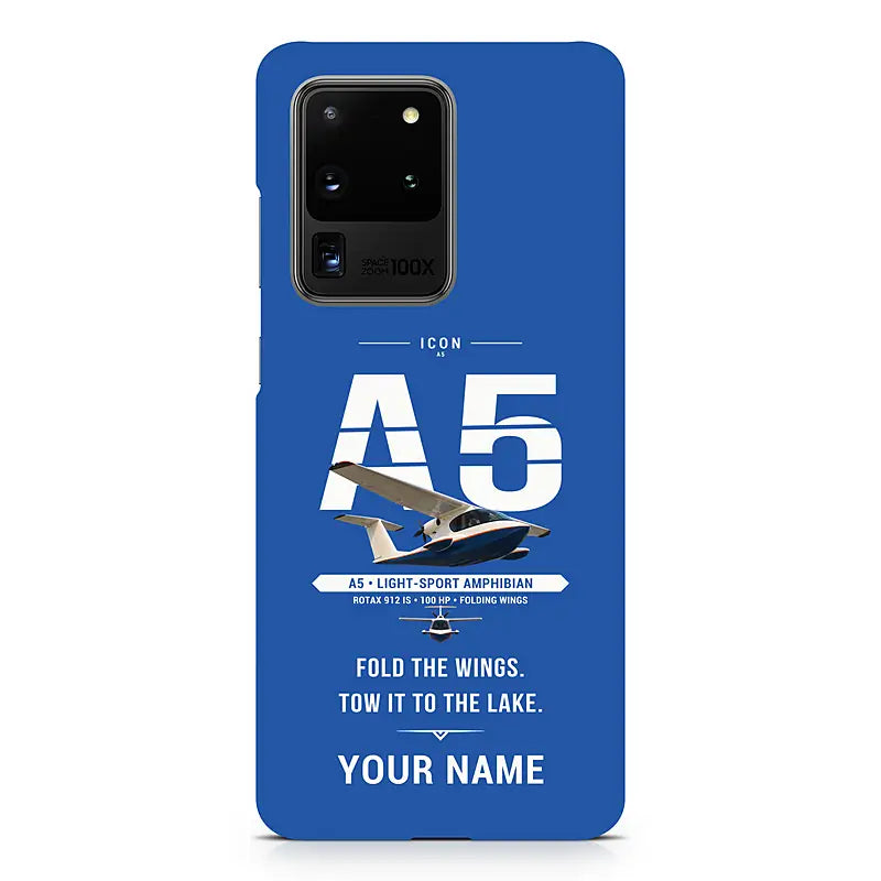 ICON A5 - Original + Name - Samsung Case - Blue