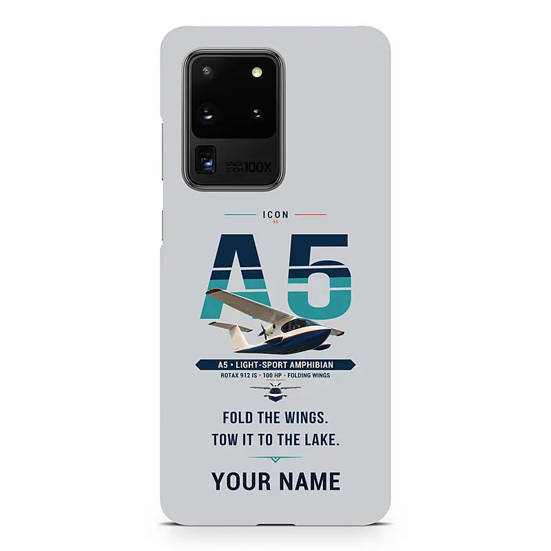 ICON A5 - Original + Name - Samsung Case - Light Gray