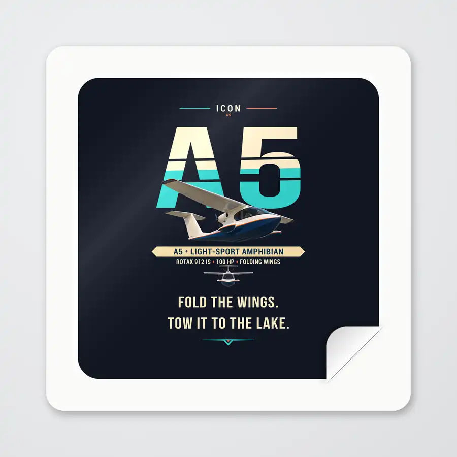 ICON A5 - Original - Square Sticker - Peel