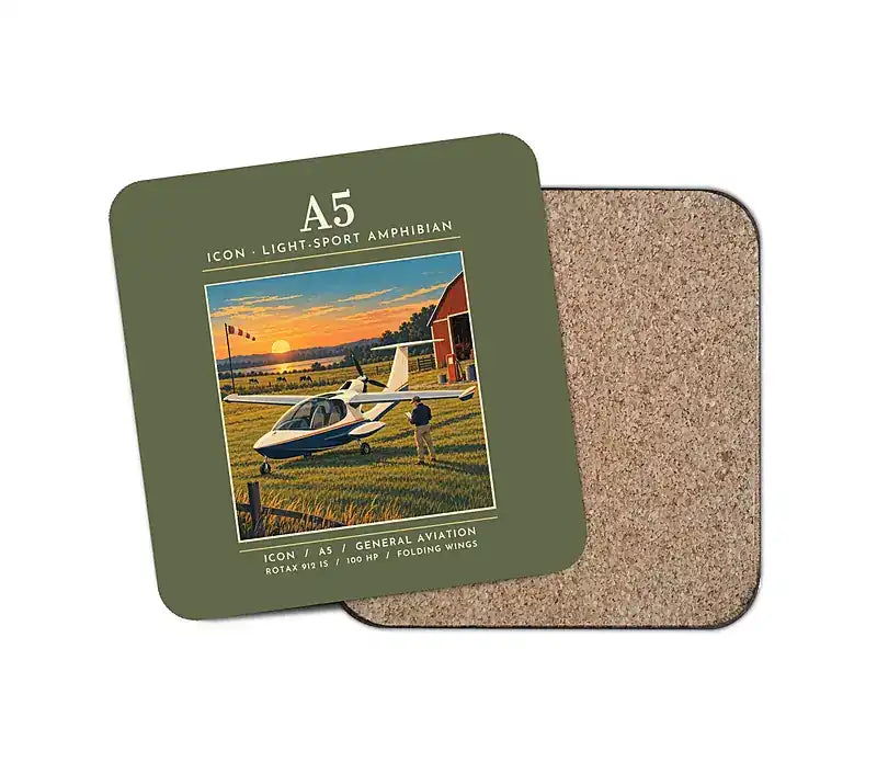 ICON A5 - Poster - Coaster - Green Army