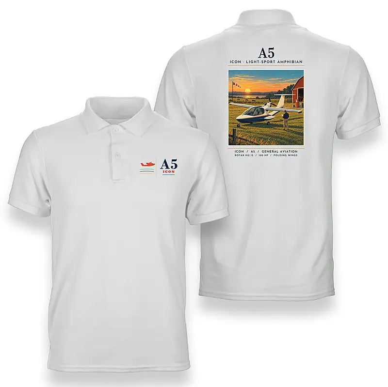 ICON A5 - Poster - Double-Side Polo - White