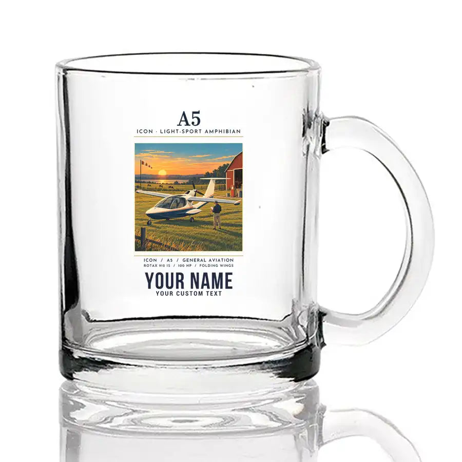 ICON A5 - Poster + Name - Coffee & Tea Glass