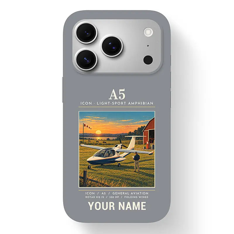 ICON A5 - Poster + Name - MagSafe iPhone 17 Pro - Gray