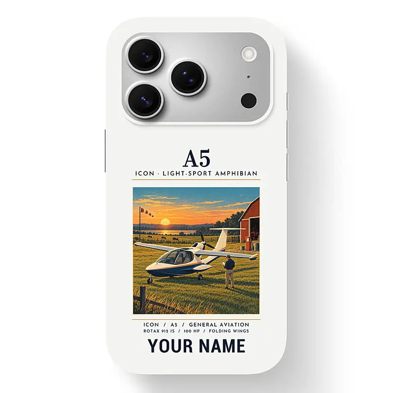 ICON A5 - Poster + Name - MagSafe iPhone 17 Pro - White