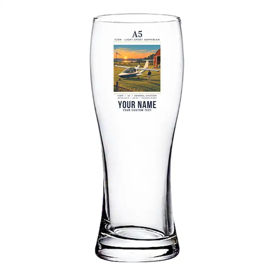 ICON A5 - Poster + Name - Pilsner Beer Glass