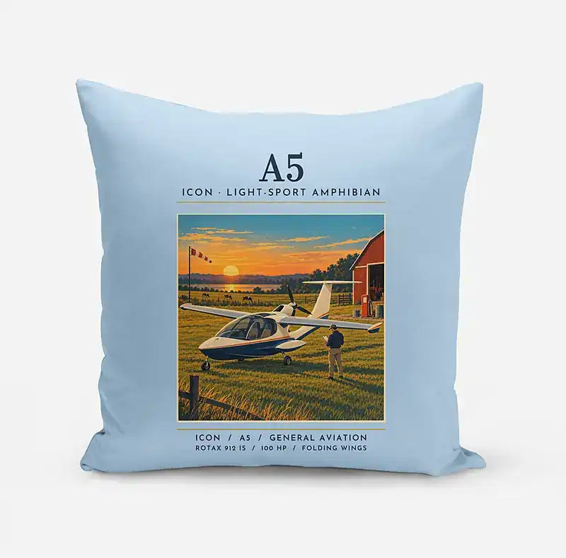 ICON A5 - Poster - Pillow - Light Blue