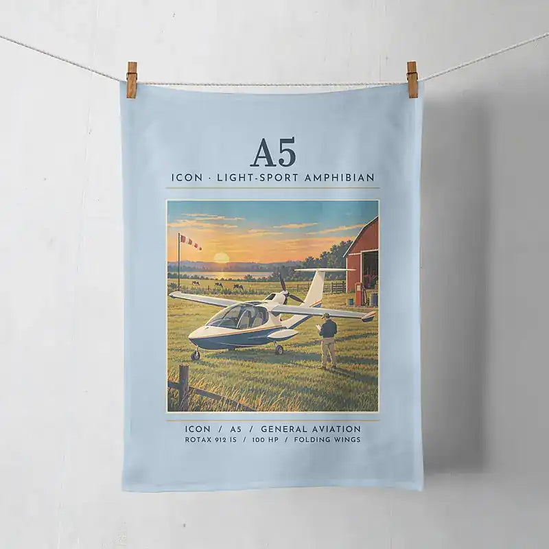 ICON A5 - Poster - Towel - Light Blue