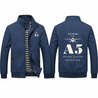 Thumbnail for ICON A5 Stylish Jackets - Stand Collar - Heritage - Navy Blue
