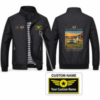 Thumbnail for ICON A5 Stylish Jackets - Stand Collar - Poster + Name - Black
