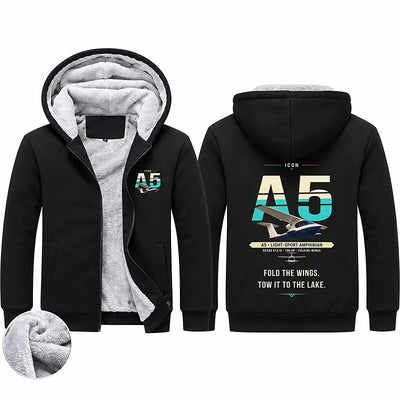 ICON A5 Zipped Sweatshirts - Original - Black