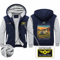 Thumbnail for ICON A5 Zipped Sweatshirts - Poster + Name - Navy & Gray
