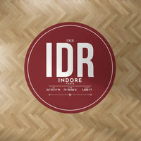 Thumbnail for Devi Ahilya Bai Holkar Airport (IDR) Carpets - Carpet Round - ID Tag - Dark Red V2