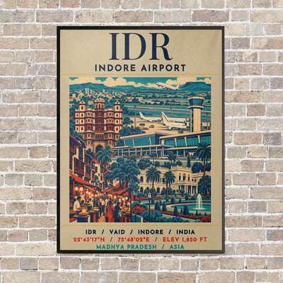 IDR - Poster - Canvas Framed - Beige
